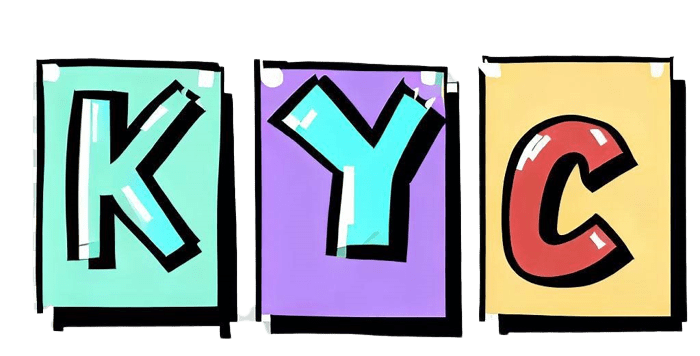 Lettere KYC su piccoli cartelli